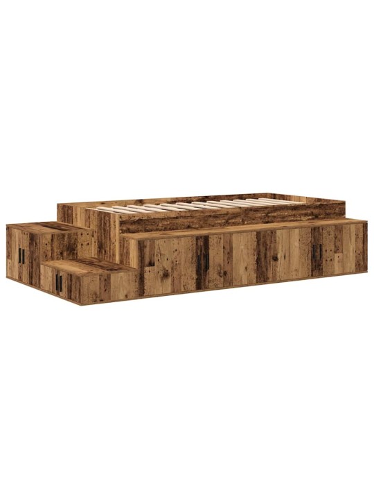 Gultas ar uzglabāšanas vietu vecs koks 234 x 118 x 53.5 cm