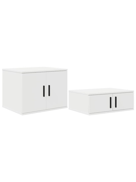 Gultas ar uzglabāšanas vietu balts 234 x 103 x 53.5 cm