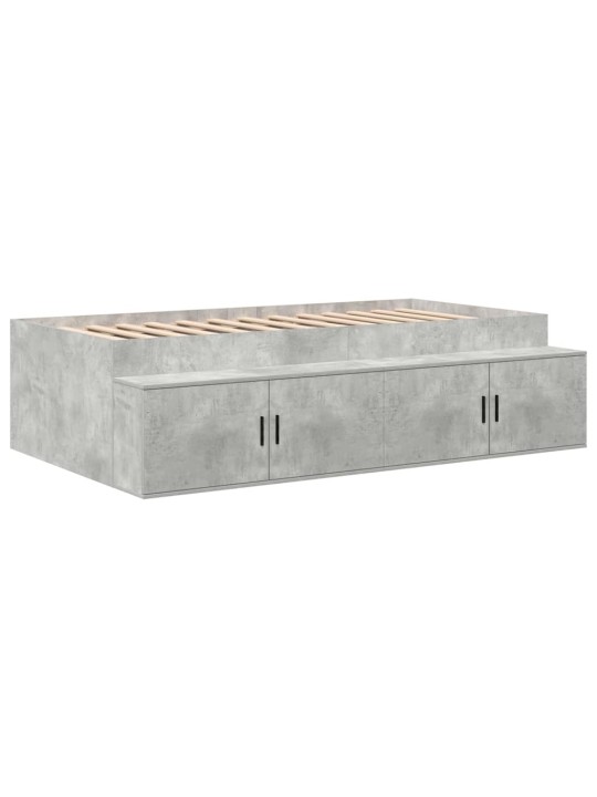 Gultas ar uzglabāšanas vietu betona pelēks 234 x 103 x 53.5 cm