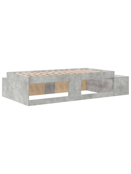 Gultas ar uzglabāšanas vietu betona pelēks 234 x 103 x 53.5 cm