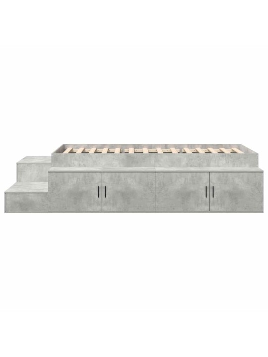 Gultas ar uzglabāšanas vietu betona pelēks 234 x 103 x 53.5 cm