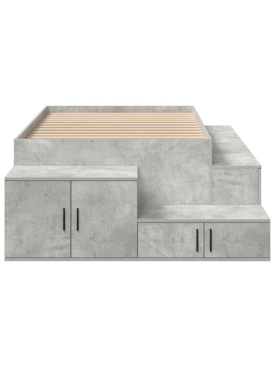 Gultas ar uzglabāšanas vietu betona pelēks 234 x 103 x 53.5 cm