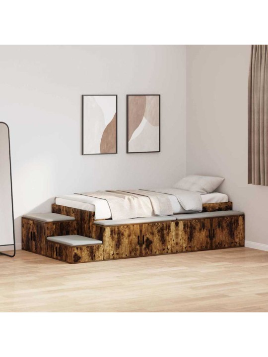 Gultas ar uzglabāšanas vietu dūmaka ozols 234 x 103 x 53.5 cm