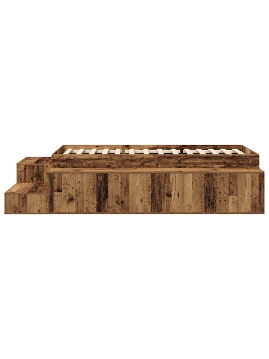 Gultas ar uzglabāšanas vietu vecs koks 234 x 103 x 53.5 cm