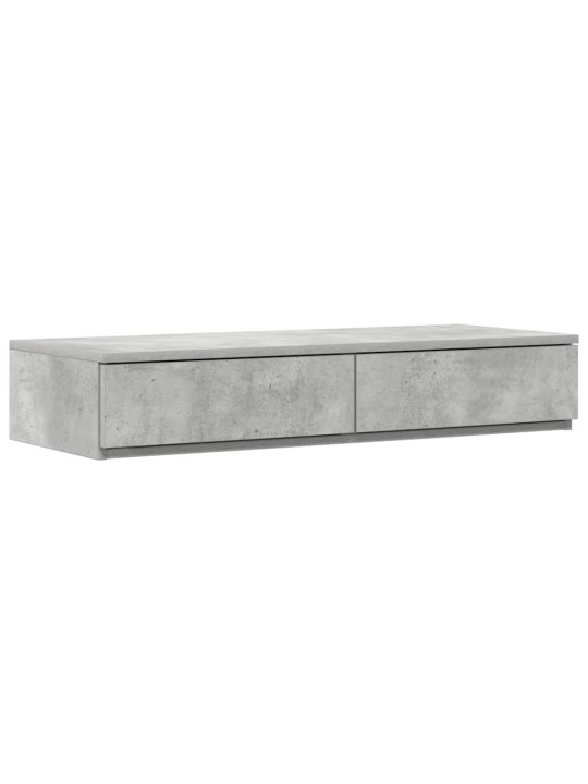 Gultas ar uzglabāšanas vietu betona pelēks 236.5 x 80 x 31.5 cm