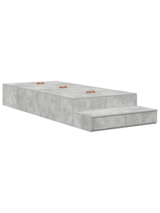 Gultas ar uzglabāšanas vietu betona pelēks 236.5 x 80 x 31.5 cm