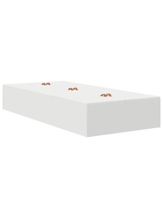 Gultas ar uzglabāšanas vietu balts 236.5 x 90 x 31.5 cm