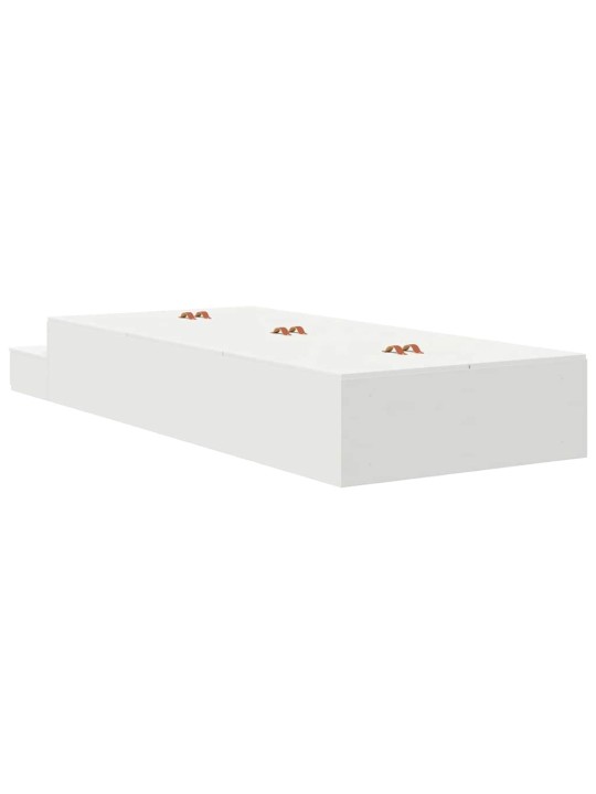 Gultas ar uzglabāšanas vietu balts 236.5 x 90 x 31.5 cm