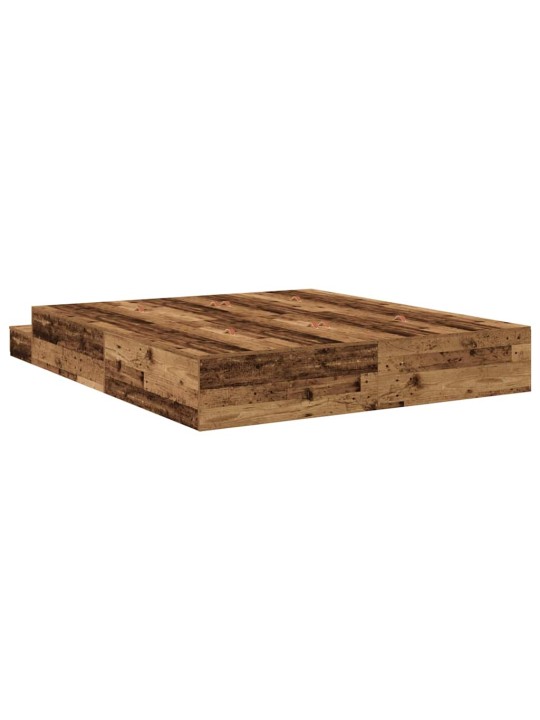 Gultas ar uzglabāšanas vietu vecs koks 236.5 x 200 x 31.5 cm