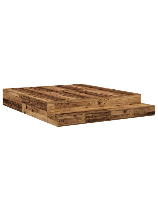 Gultas ar uzglabāšanas vietu vecs koks 236.5 x 200 x 31.5 cm