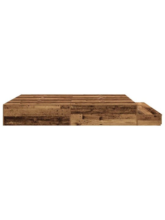 Gultas ar uzglabāšanas vietu vecs koks 236.5 x 200 x 31.5 cm