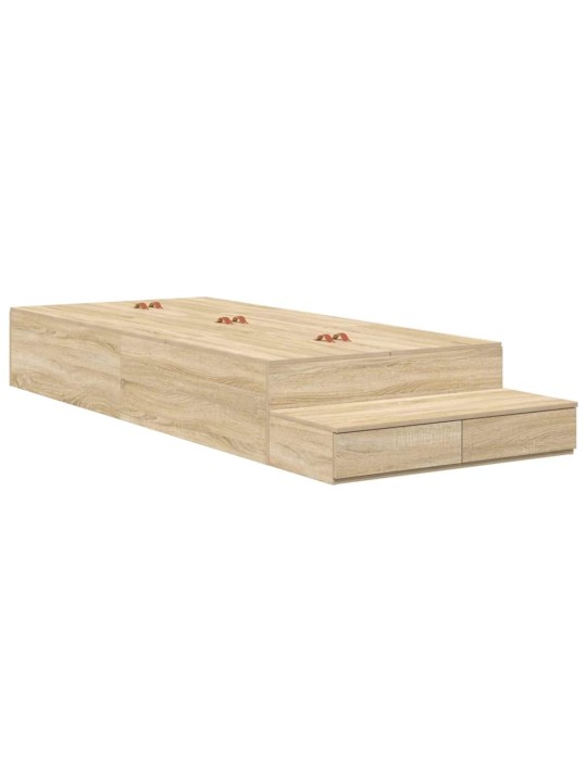 Gultas ar uzglabāšanas vietu sonoma ozols 226.5 x 90 x 31.5 cm