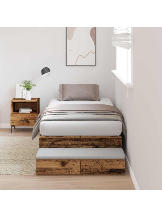 Gultas ar uzglabāšanas vietu vecs koks 226.5 x 90 x 31.5 cm