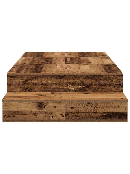Gultas ar uzglabāšanas vietu vecs koks 226.5 x 90 x 31.5 cm