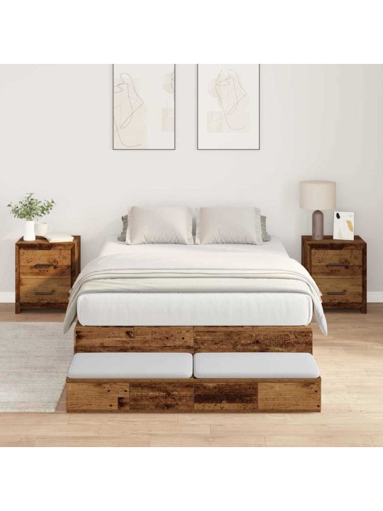 Gultas ar uzglabāšanas vietu vecs koks 226.5 x 120 x 31.5 cm