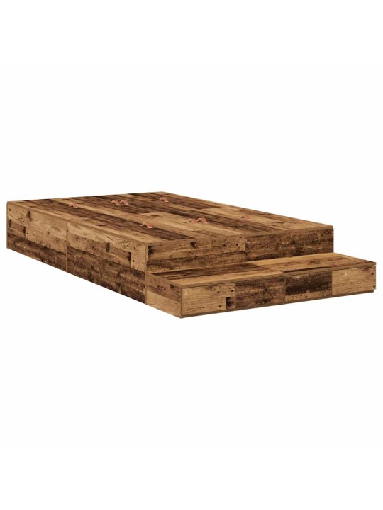 Gultas ar uzglabāšanas vietu vecs koks 226.5 x 120 x 31.5 cm