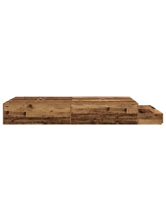 Gultas ar uzglabāšanas vietu vecs koks 226.5 x 120 x 31.5 cm