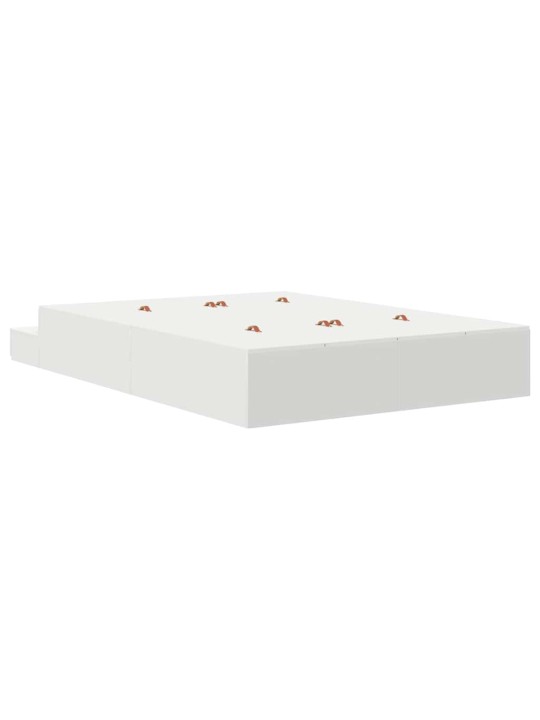 Gultas ar uzglabāšanas vietu balts 226.5 x 140 x 31.5 cm