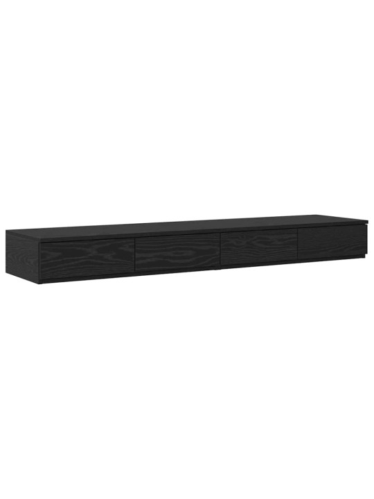 Gultas ar uzglabāšanas vietu melns ozols 226.5 x 135 x 31.5 cm