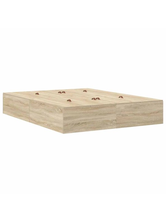 Gultas ar uzglabāšanas vietu sonoma ozols 226.5 x 135 x 31.5 cm