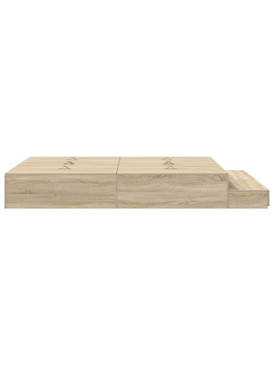 Gultas ar uzglabāšanas vietu sonoma ozols 226.5 x 135 x 31.5 cm