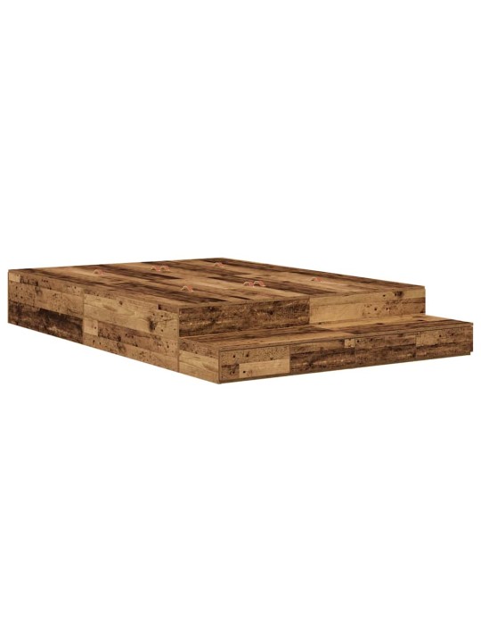 Gultas ar uzglabāšanas vietu vecs koks 226.5 x 135 x 31.5 cm