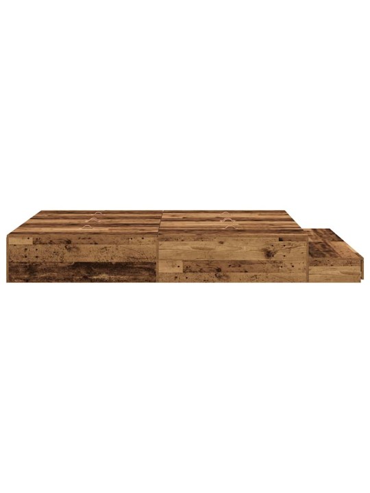 Gultas ar uzglabāšanas vietu vecs koks 226.5 x 135 x 31.5 cm