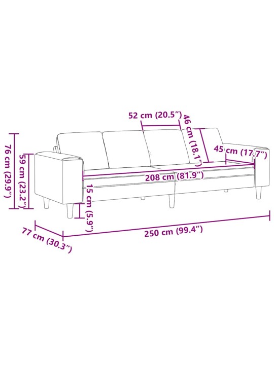 Auduma dīvāns ar spilvenu pelēki zaļa 208 cm korduroja audums