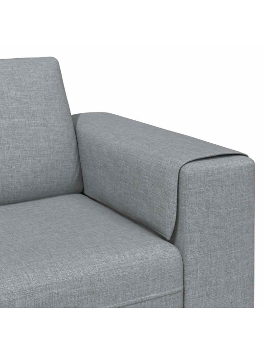 Dīvānu komplekts 3 pcs gaiši pelēka audums