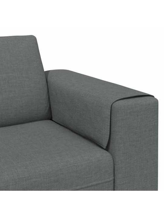 Dīvānu komplekts 3 pcs tumši pelēka audums