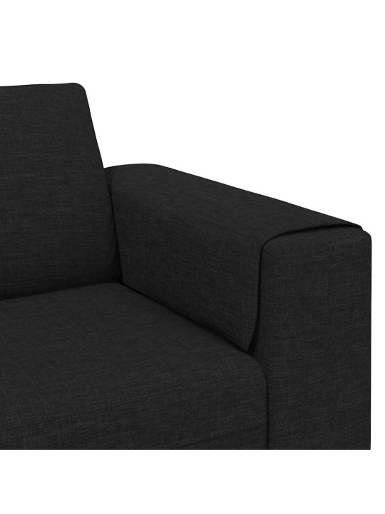 Dīvānu komplekts 3 pcs melna audums