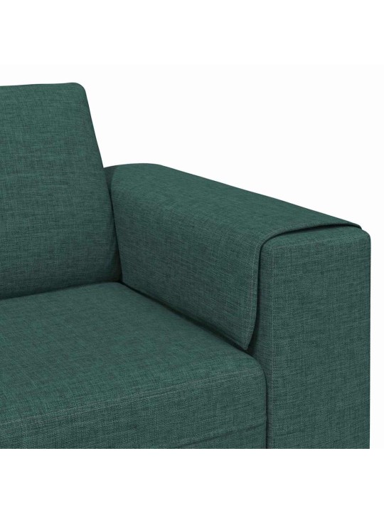 Dīvānu komplekts 3 pcs tumši zaļa audums