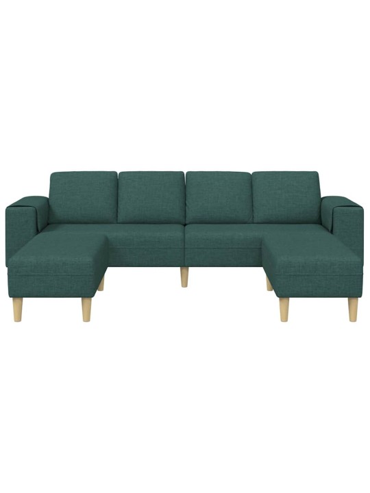 Dīvānu komplekts 3 pcs tumši zaļa audums