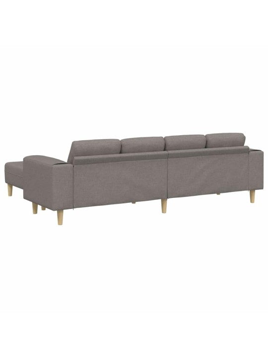 Dīvānu komplekts 3 pcs pelēkbrūna audums