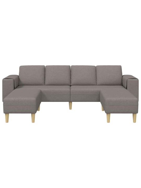 Dīvānu komplekts 3 pcs pelēkbrūna audums