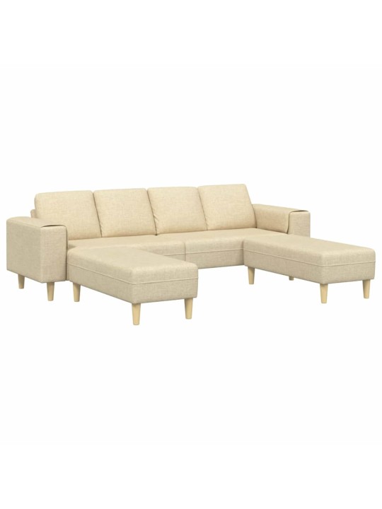 Dīvānu komplekts 3 pcs krēmkrāsa audums