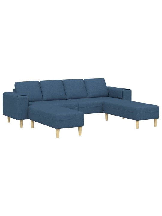 Dīvānu komplekts 3 pcs zila audums