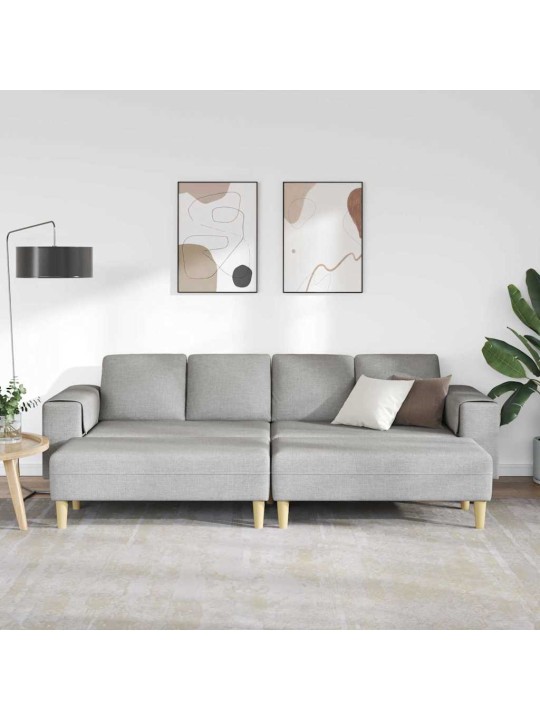 Dīvānu komplekts 3 pcs mākoņu pelēks audums