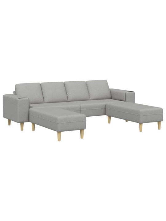 Dīvānu komplekts 3 pcs mākoņu pelēks audums
