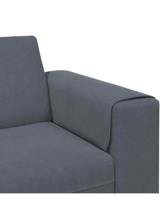 Dīvānu komplekts 3 pcs tumši pelēka samts