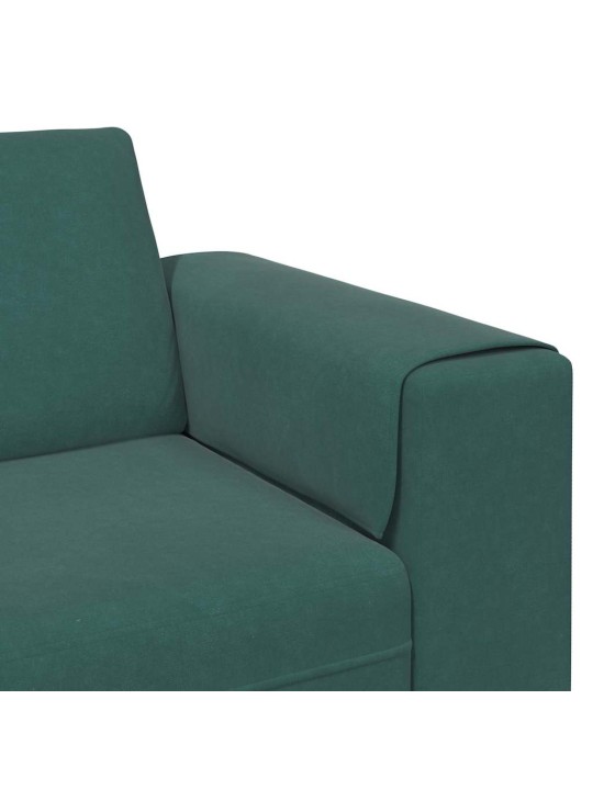 Dīvānu komplekts 3 pcs tumši zaļa samts