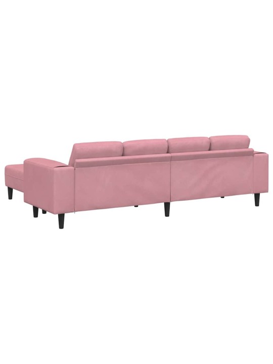 Dīvānu komplekts 3 pcs rozā samts