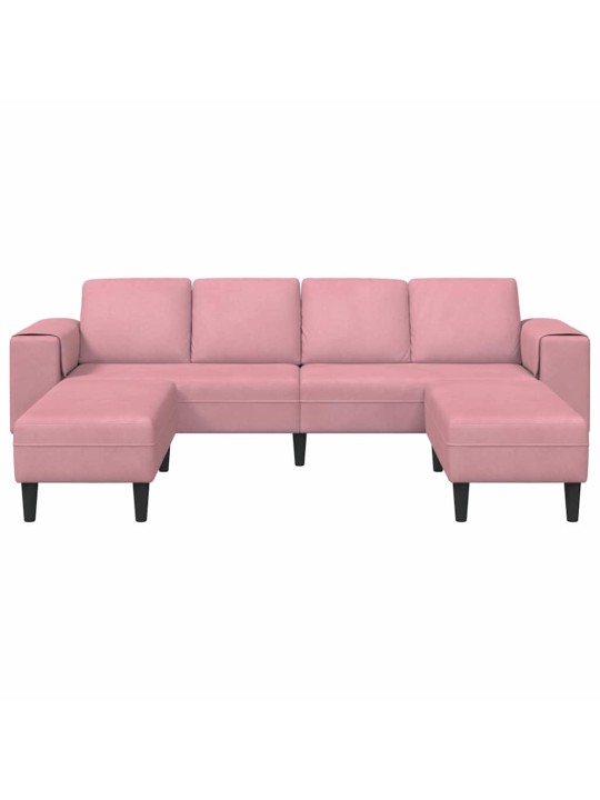 Dīvānu komplekts 3 pcs rozā samts