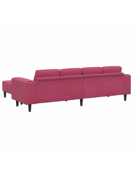 Dīvānu komplekts 3 pcs vīnsarkans samts