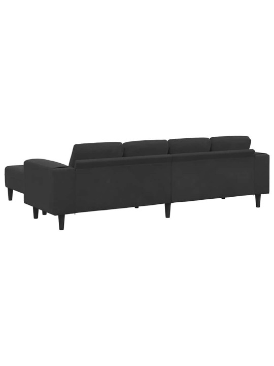Dīvānu komplekts 3 pcs melna samts