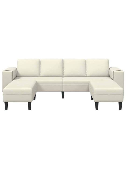 Dīvānu komplekts 3 pcs krēmkrāsa samts