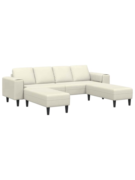 Dīvānu komplekts 3 pcs krēmkrāsa samts