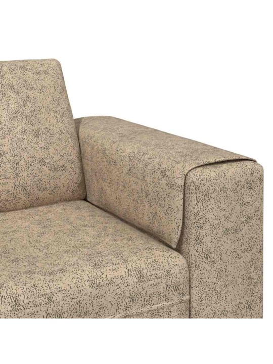 Dīvānu komplekts 3 pcs gaiši pelēka mākslīga zamša āda
