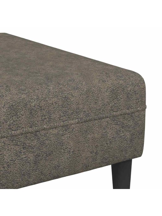Dīvānu komplekts 3 pcs tumši pelēka mākslīga zamša āda