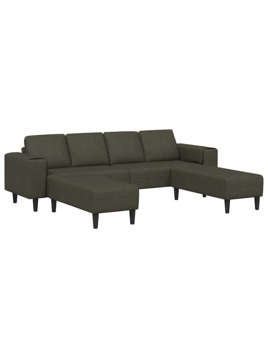 Dīvānu komplekts 3 pcs armijas zaļa mākslīga zamša āda